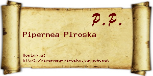 Pipernea Piroska névjegykártya
